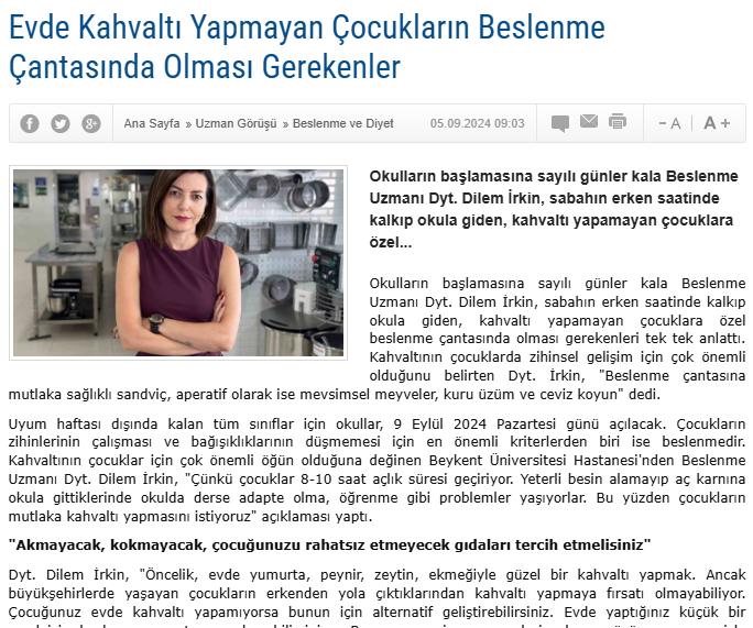 Yazılı Medya ekran alıntısı